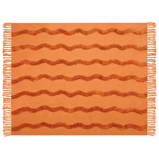 Manta KHARI Algodão 125 x 150 cm Laranja