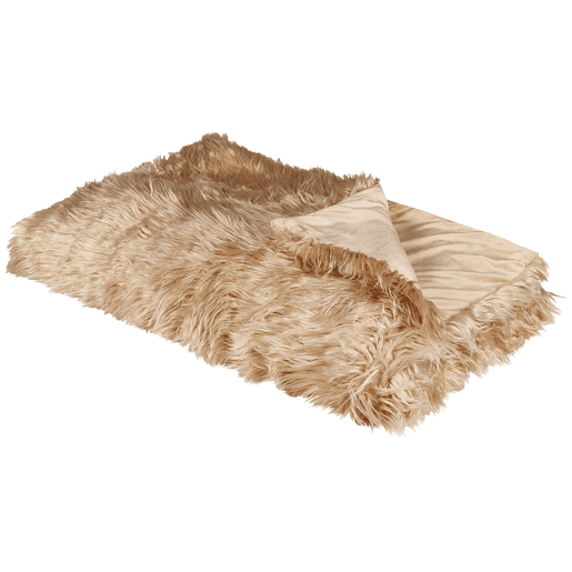 Colcha DELICE Tecido 150 x 200 cm Castanho claro