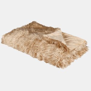 Colcha DELICE Tecido 150 x 200 cm Castanho claro