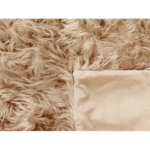 Colcha DELICE Tecido 150 x 200 cm Castanho claro