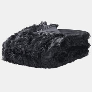 Colcha DELICE Tecido 200 x 220 cm Preto