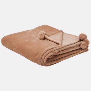 Manta TERKE 200 x 220 cm Castanho claro