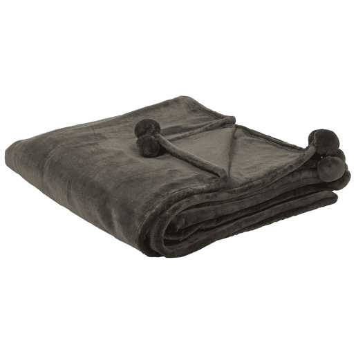 Manta TERKE 200 x 220 cm Cinzento escuro