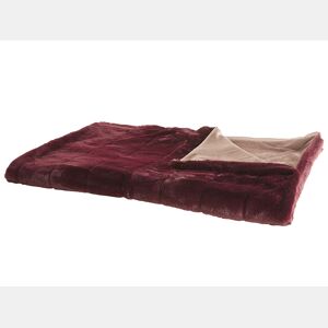 Manta TANTAN 180 x 220 cm Bordeaux