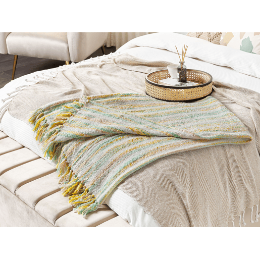 Manta NUWAR Tecido 130 x 170 cm Amarelo