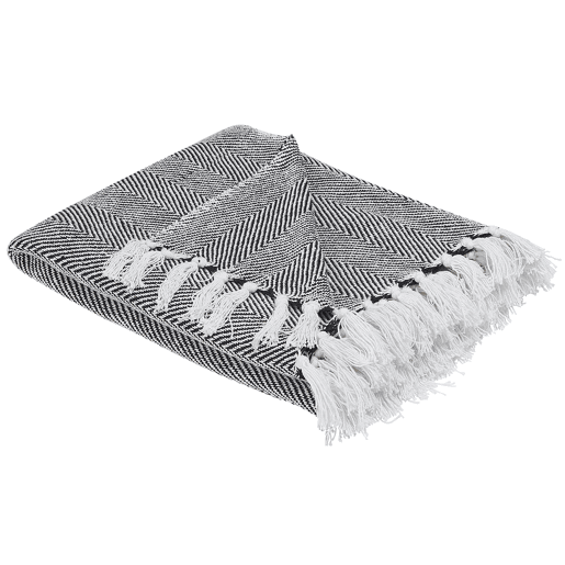Manta TANGIER Algodão 130 x 160 cm Preto