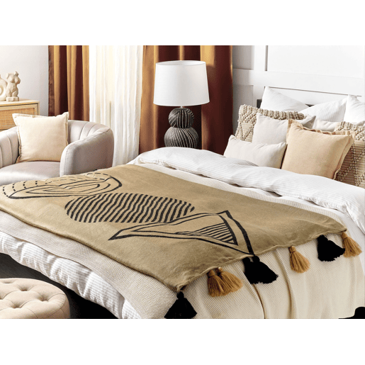 Manta THUMKI Tecido 130 x 170 cm Creme