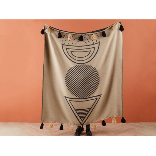 Manta THUMKI Tecido 130 x 170 cm Creme