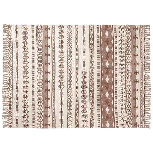 Manta JORHAT Algodão 130 x 180 cm Creme Manta JORHAT Algodão 130 x 180 cm Creme