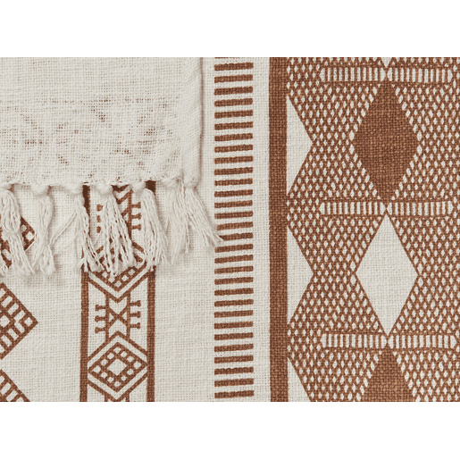 Manta JORHAT Algodão 130 x 180 cm Creme Manta JORHAT Algodão 130 x 180 cm Creme