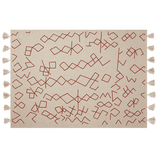 Manta BHIWANI Algodão 130 x 180 cm Creme