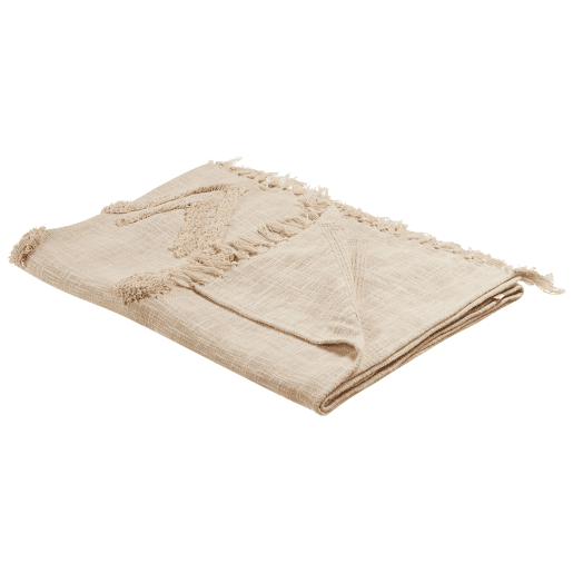 Manta FATEHPUR Algodão 130 x 180 cm Creme