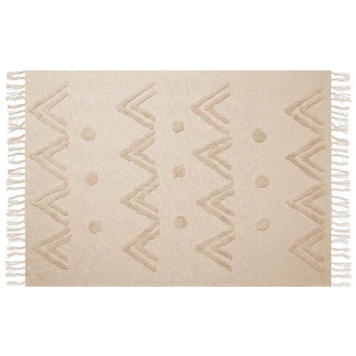 Manta FATEHPUR Algodão 130 x 180 cm Creme