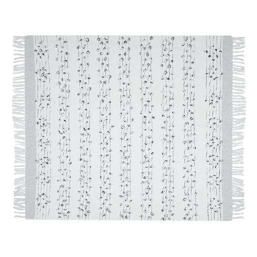 Manta YAMALAK Tecido 130 x 150 cm Cinzento claro