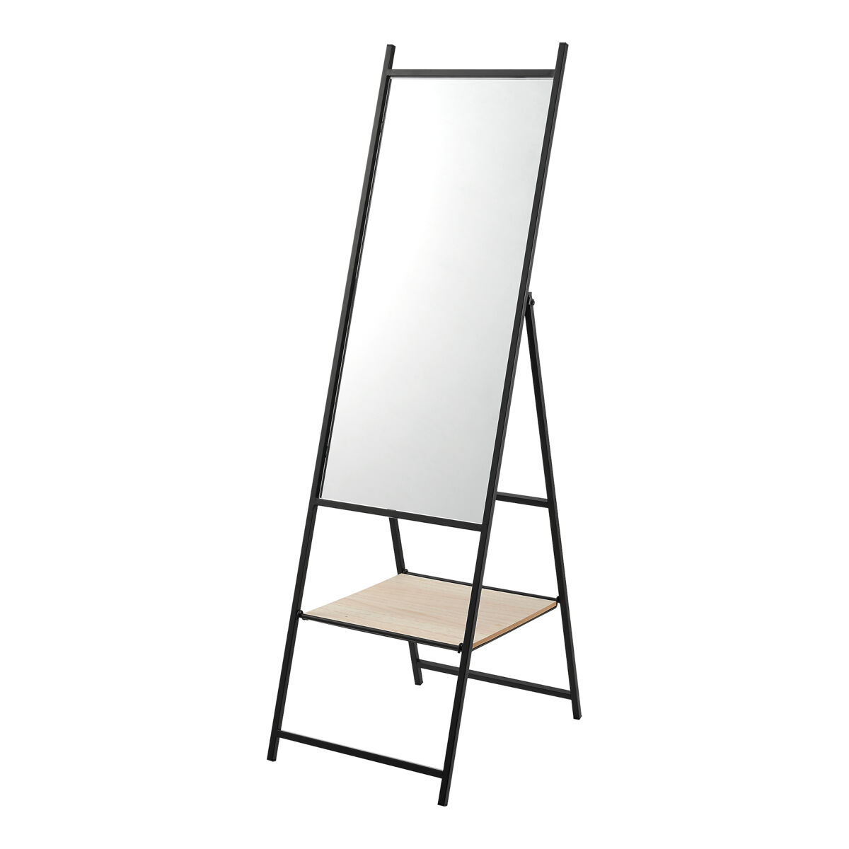 Espejo de pie cuerpo entero Chamois con 2 estantes metal MDF 44x60