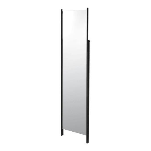 Martano espelho de pé dobrável de corpo inteiro com perna metálica basculante 160 x 43 x 49 cm - Preto en.casa.