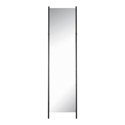 Martano espelho de pé dobrável de corpo inteiro com perna metálica basculante 160 x 43 x 49 cm - Preto en.casa.