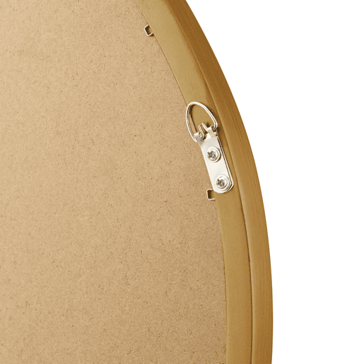 Espelho de parede assimétrico Filiano com moldura MDF 80 x 58 cm - Dourado en.casa.