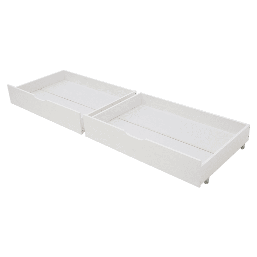 Conjunto de 2 gavetas de arrumação para cama de madeira 190x90cm