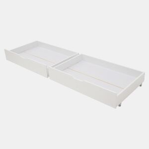 Conjunto de 2 gavetas de arrumação para cama de madeira 190x90cm