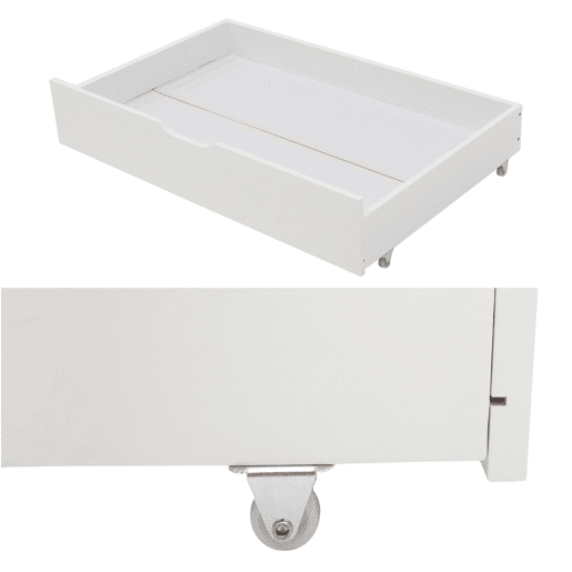 Conjunto de 2 gavetas de arrumação para cama de madeira 190x90cm