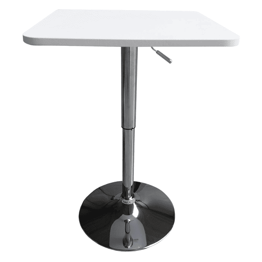Mesa de bar quadrada LUKE brancoprata 57x57x88cm