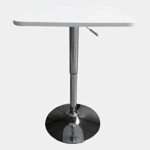 Mesa de bar quadrada LUKE brancoprata 57x57x88cm