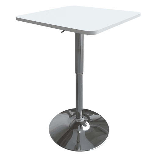 Mesa de bar quadrada LUKE brancoprata 57x57x88cm