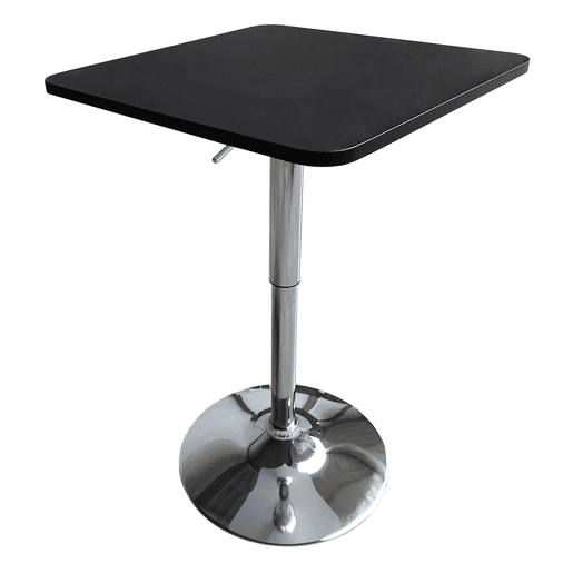 Mesa de bar quadrada LUKE pretoprata 57x57x88cm