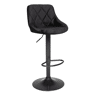Banco de bar ROBIN em veludo preto 48×46×106 cm