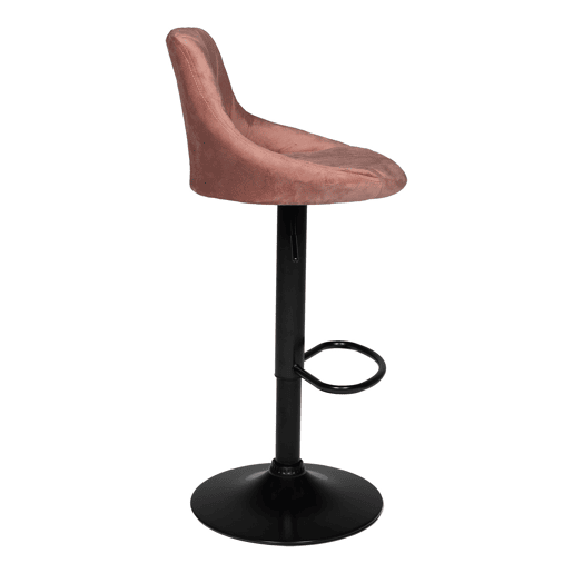 Banco de bar ROBIN em veludo cor-de-rosa 48×46×106 cm Banco de bar ROBIN em veludo cor-de-rosa 48×46×106 cm