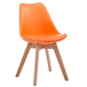 Silla De Comedor Borneo V2 Simil cuero Naranja 41.5X48X84 cm