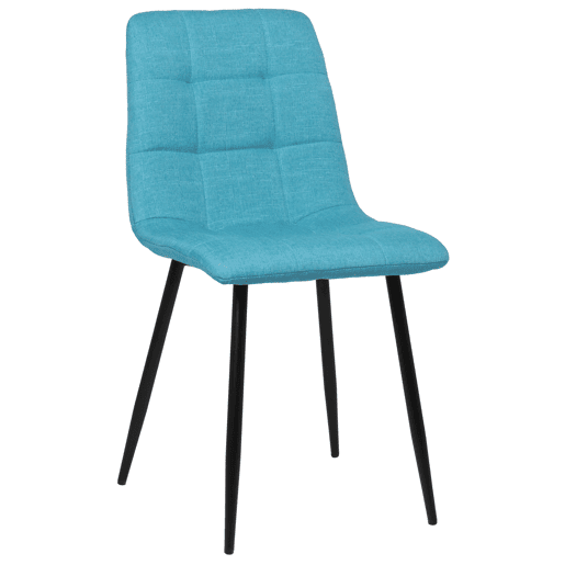 Silla de comedor Tilde Tela Turquesa 55X45X84 cm