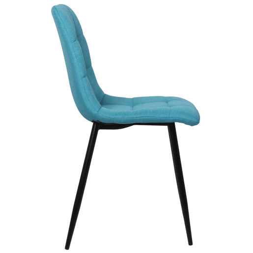 Silla de comedor Tilde Tela Turquesa 55X45X84 cm
