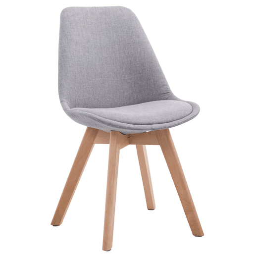 Silla De Comedor Borneo V2 En Tela Gris 55X48X84 cm