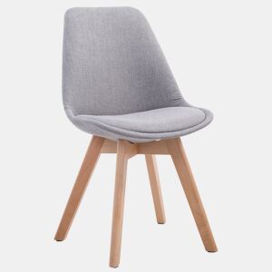 Silla De Comedor Borneo V2 En Tela Gris 55X48X84 cm