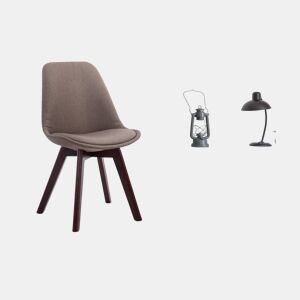 Silla De Comedor Borneo V2 En Tela Gris topo 55X48X84 cm