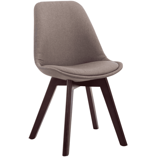 Silla De Comedor Borneo V2 En Tela Gris topo 55X48X84 cm Silla De Comedor Borneo V2 En Tela Gris topo 55X48X84 cm