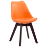 Silla De Comedor Borneo V2 Simil cuero Naranja 41.5X48X84 cm