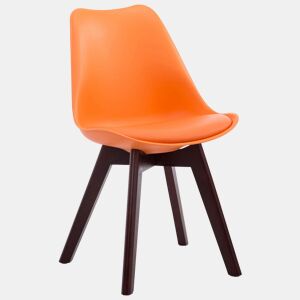 Silla De Comedor Borneo V2 Simil cuero Naranja 41.5X48X84 cm