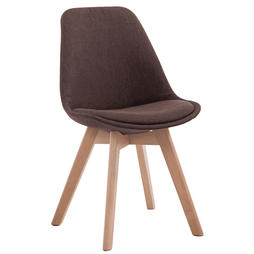 Silla De Comedor Borneo V2 En Tela Marrón 55X48X84 cm