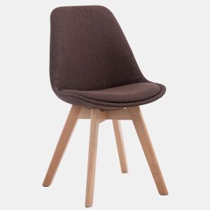 Silla De Comedor Borneo V2 En Tela Marrón 55X48X84 cm