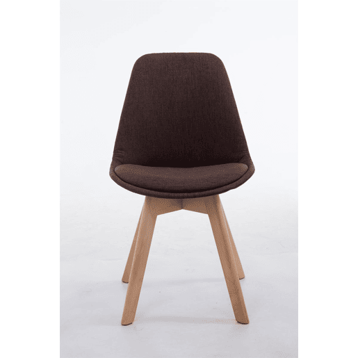 Silla De Comedor Borneo V2 En Tela Marrón 55X48X84 cm