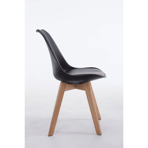 Silla De Comedor Borneo V2 Simil cuero Negro 41.5X48X84 cm