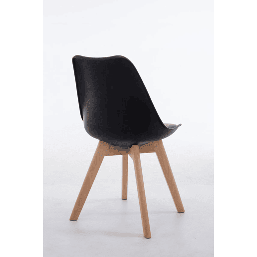 Silla De Comedor Borneo V2 Simil cuero Negro 41.5X48X84 cm
