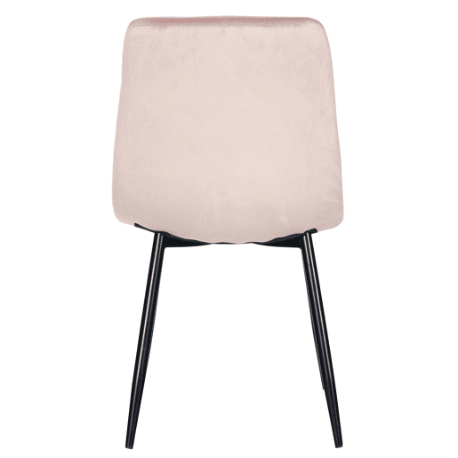 Silla de comedor Antibes tapizada en terciopelo Rosado 55X45X84 cm