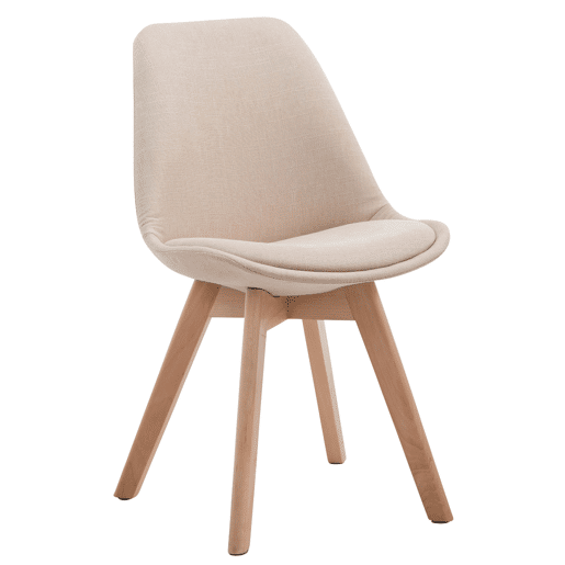 Silla De Comedor Borneo V2 En Tela Crema 55X48X84 cm