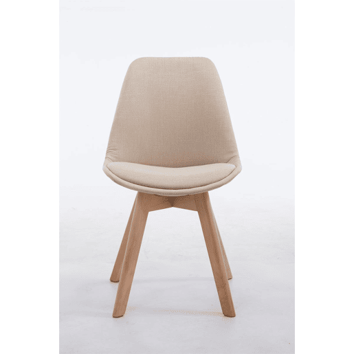 Silla De Comedor Borneo V2 En Tela Crema 55X48X84 cm