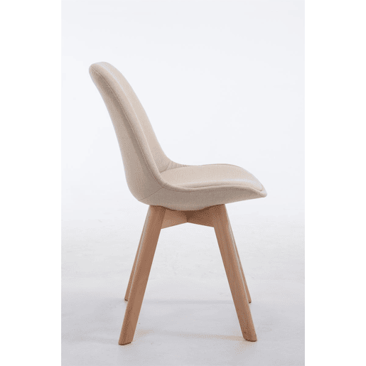 Silla De Comedor Borneo V2 En Tela Crema 55X48X84 cm