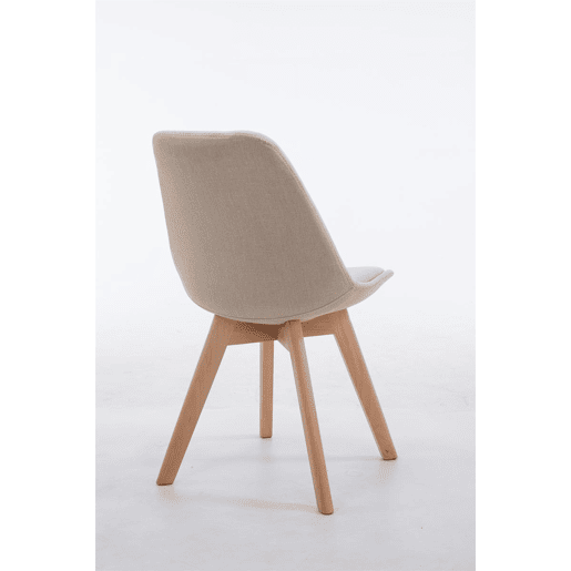 Silla De Comedor Borneo V2 En Tela Crema 55X48X84 cm